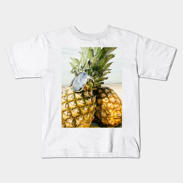 Fun Summer Pineapples Kids T-Shirt by NewburyBoutique